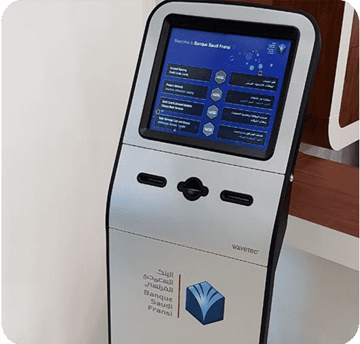 Banque Saudi Fransi 5 Wavetec Case Study Banque Saudi Fransi Self Service Ticketing Kiosk Image