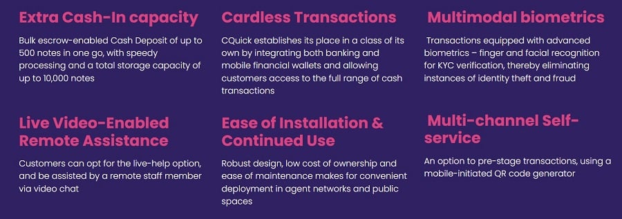 th eimage shows the benefits of cardless cash deposit for the customer