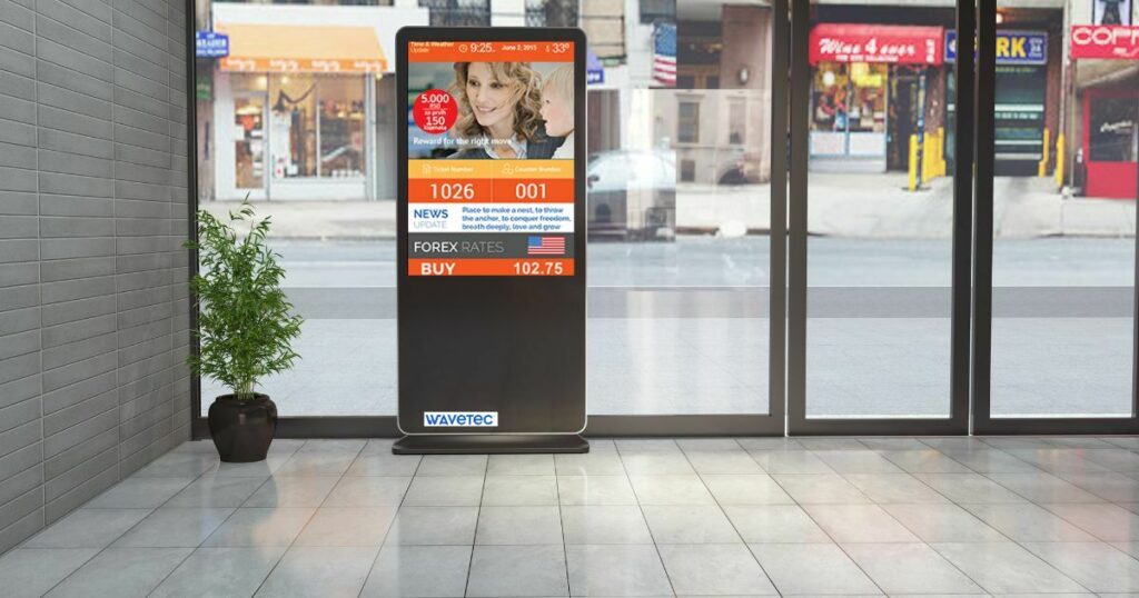 How queue management system works with digital signage