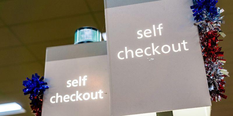 Self-checkout-signage-at-a-retail-store
