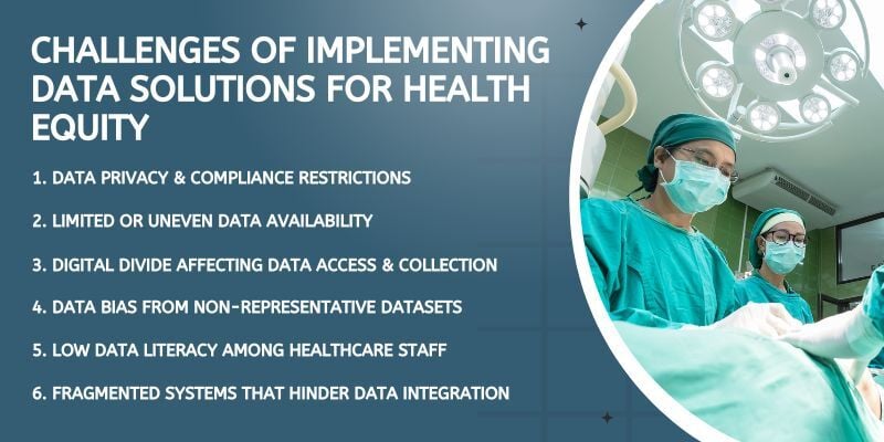 challenges of implementing data solutions for health equity