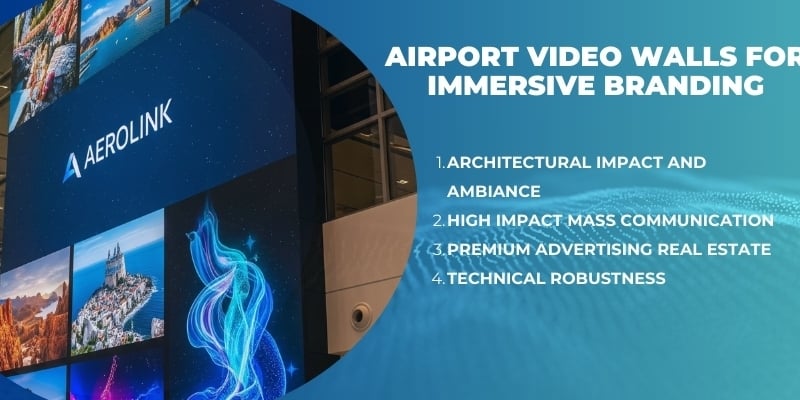 Airport Video Walls for Immersive Branding