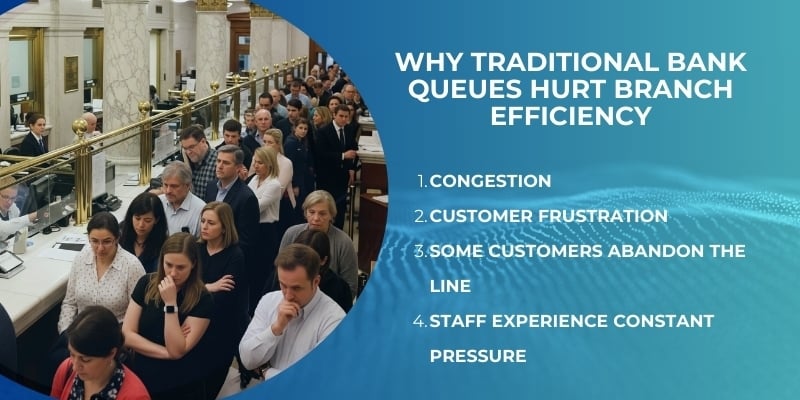 Why Traditional Bank Queues Hurt Branch Efficiency
